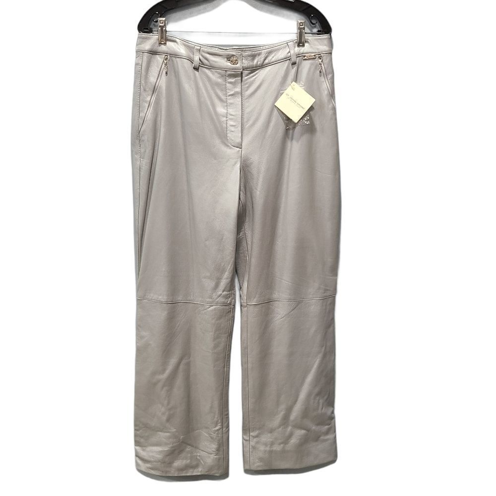 St. John Sport by Marie Gray Leather Pants SJ65